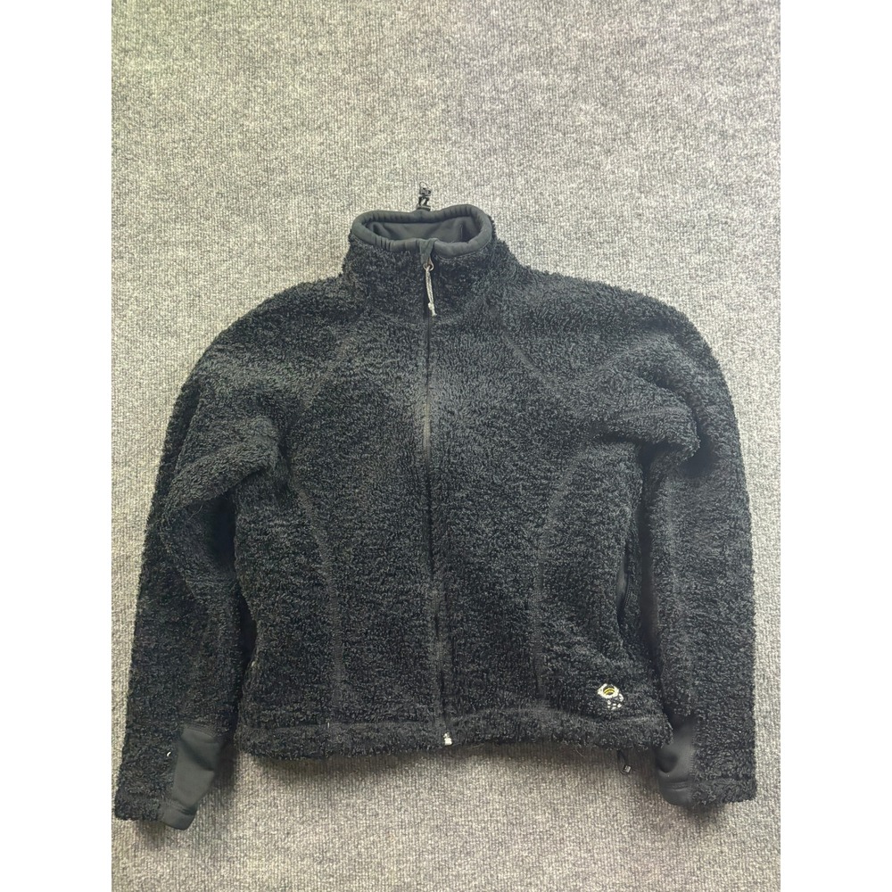 Mountain Hardwear Monkey Fleece Jacket Womens‎ Small Black Full Zip Soft